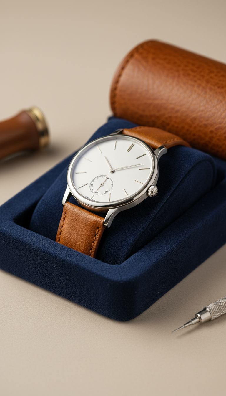 platinum slim dress Swiss watch